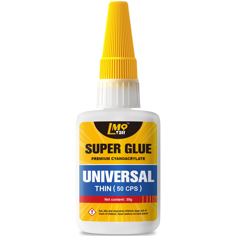 Thin Super Glue Liquid 30g, Fast CA Glue for Plastic 3D Printed Wood Ceramic Metal Glass Rubber Leather, All Purpose Superglue Instant Cyanoacrylate Adhesive for Woodworking, Hobby Models and Repairs