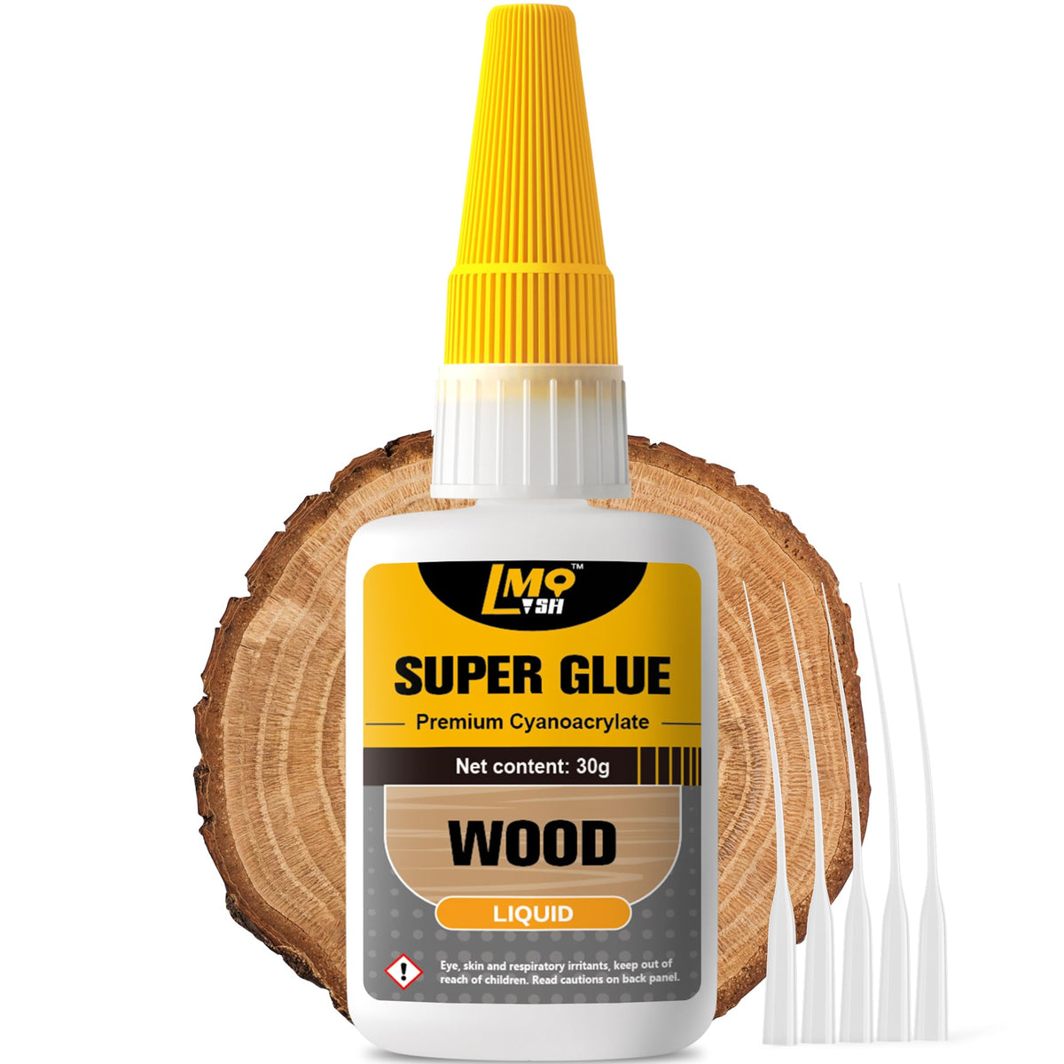 Wood Super Glue Liquid, Clear Instant Cyanoacrylate Adhesive for Wood Crafts Repair Woodworking, All Purpose CA Glue for Shoe Ceramic Plastic Leather Glass Model Metal Pottery Aquarium Porcelain Stone